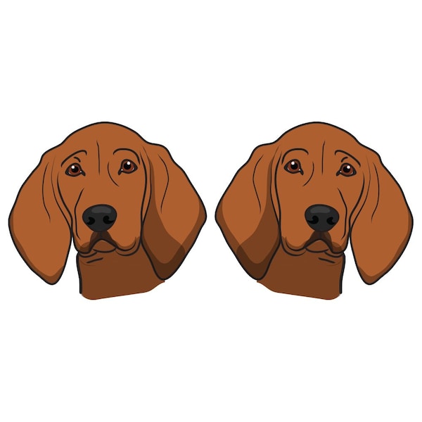Redbone Coonhound Dog Decal, Dog Lover Decor Vinyl Sticker